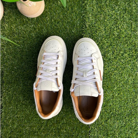 TORY BURCH Ladybug Sneaker Color: White / White / White women size 6.5 - Picture 16 of 17